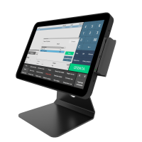 Сенсорный моноблок МС 15, 15.6", Full HD, P-CAP, J6412, RAM 8Gb / SSD 128Gb, MSR, черный