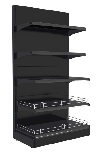 Стеллаж металлический пристенный 1850х970х500