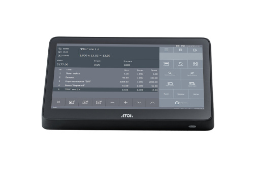 Сенсорный терминал АТОЛ Optima v7 60573, 11.6" IPS, P-CAP, Intel Celeron J3455, RAM 4 Gb DDR4 / SSD 128 Gb, без ОС