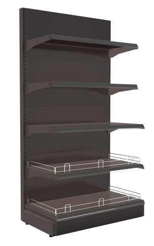 Стеллаж металлический пристенный 1850х750х500