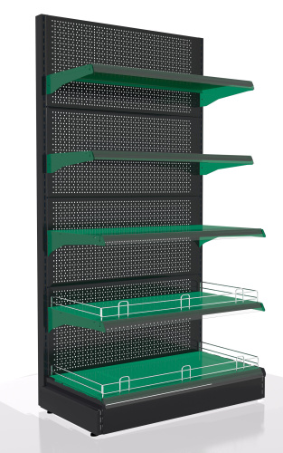 Стеллаж пристенный с перфорацией 1850х1250х400