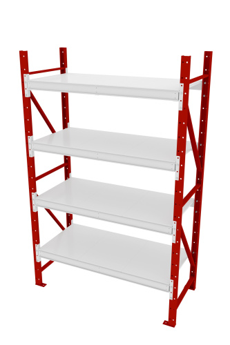 Стеллаж среднегрузовой 2100х600 / 4 уровня полок