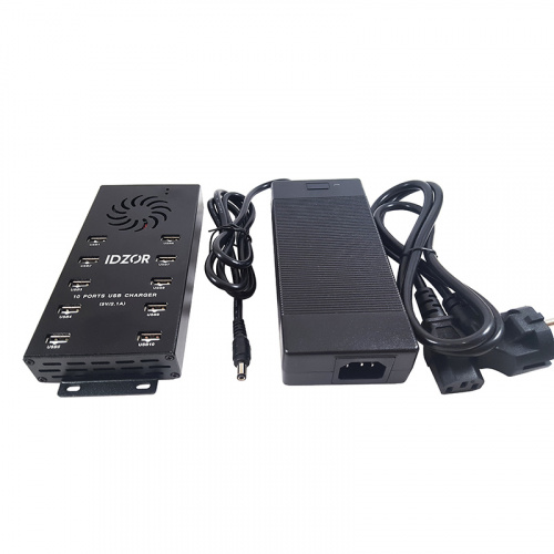 Зарядная станция USB Хаб на 10 портов IDZOR C-410 (5V 2100mA)
