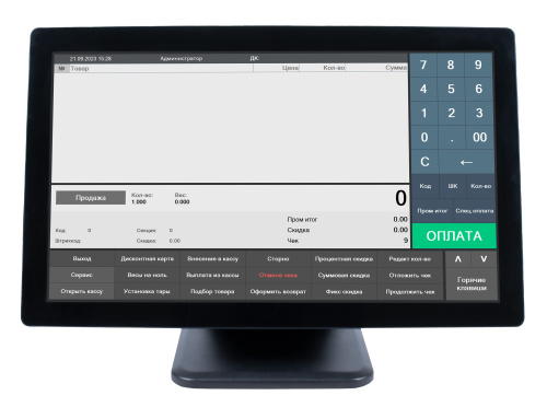 Сенсорный монитор POScenter MEGA 21.5" 3724, HDMI, VGA, USB, Audio out, 3м кабель