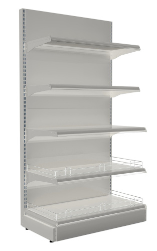 Стеллаж металлический пристенный 2050х750х500