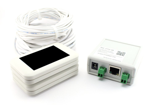 Проводной комплект счетчиков MegaCount MC-ETH с Ethernet, белый