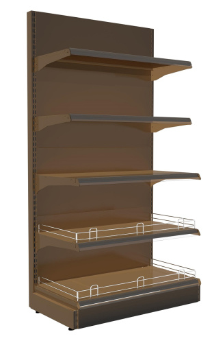 Стеллаж металлический пристенный 2050х1250х500